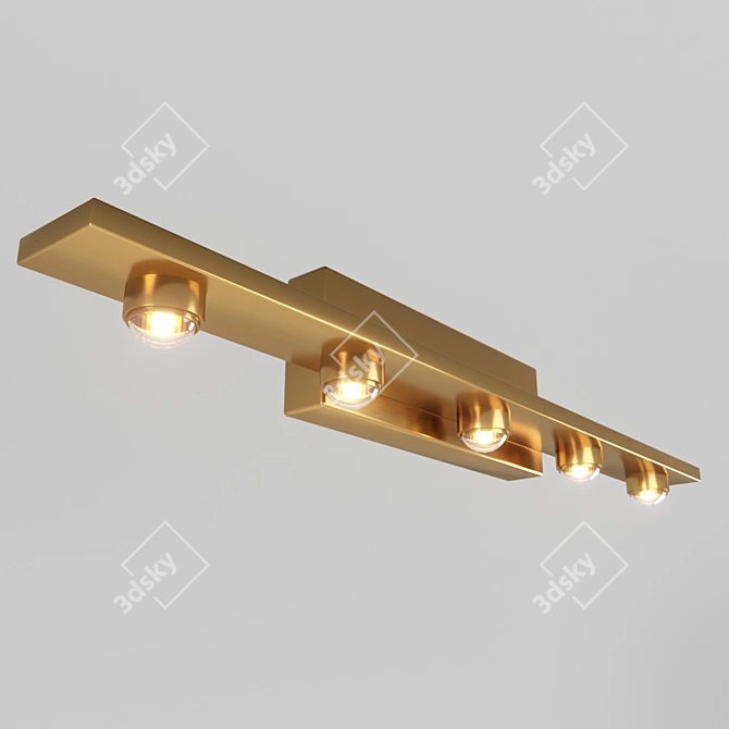 Modern Brass Glass LEDi Pendant 3D model image 2