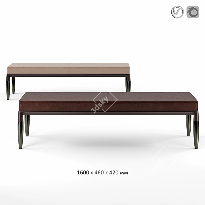 Giorgetti ROI Bench 3D model image 1