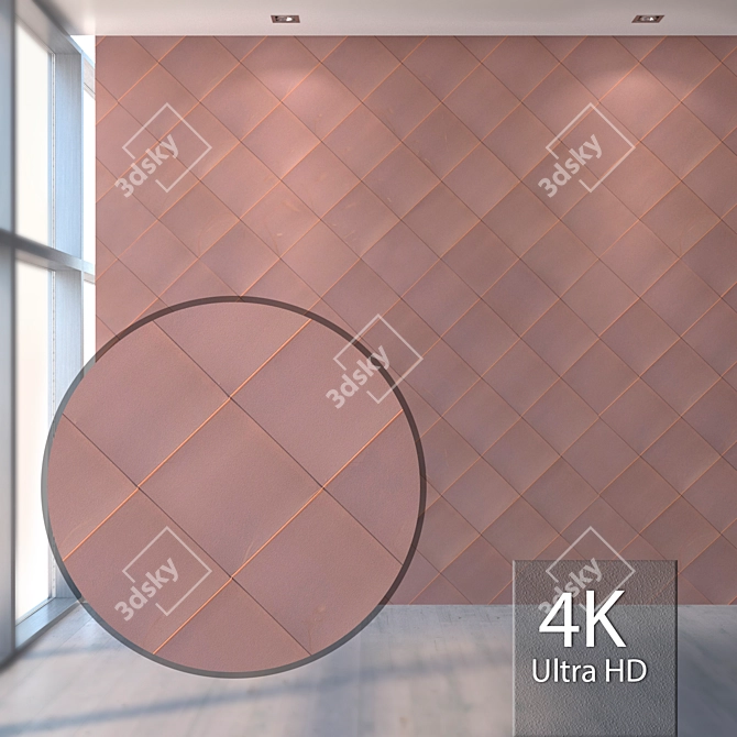 Seamless Copper Texture 3D model image 4