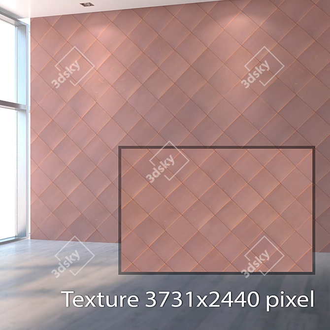 Seamless Copper Texture 3D model image 5