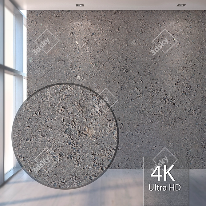 Seamless Concrete Texture Bundle 3D model image 1