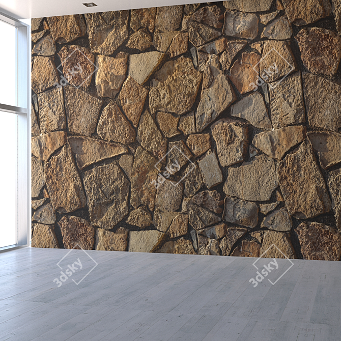 Seamless Natural Stone Texture 3D model image 5