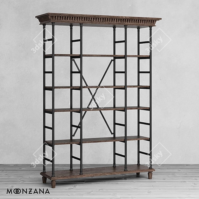 Metropolis Oak OM Rack 3D model image 1