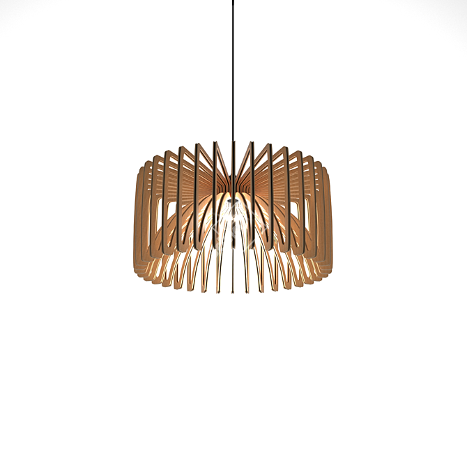 George Oliver Bannon 1 - Wooden Pendant Light 3D model image 3