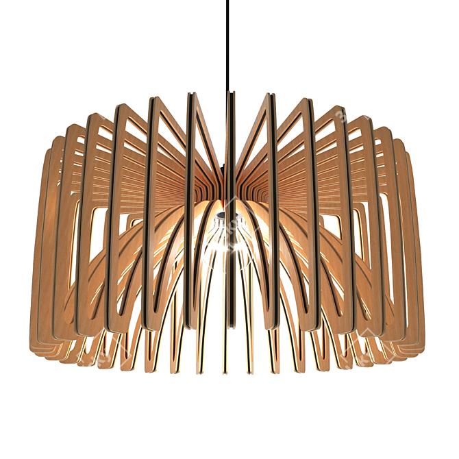 George Oliver Bannon 1 - Wooden Pendant Light 3D model image 4