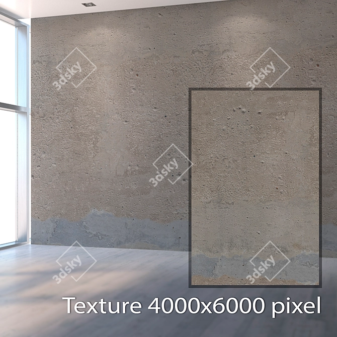 Title: Seamless Concrete Texture Kit 3D model image 2