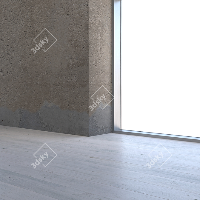 Title: Seamless Concrete Texture Kit 3D model image 3