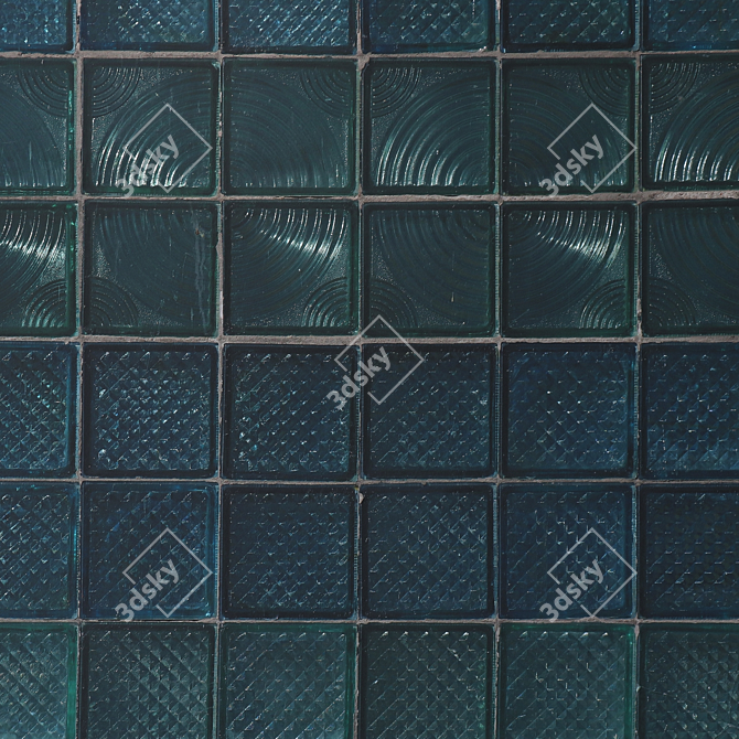 Seamless Glass Block Texture 3D model image 4