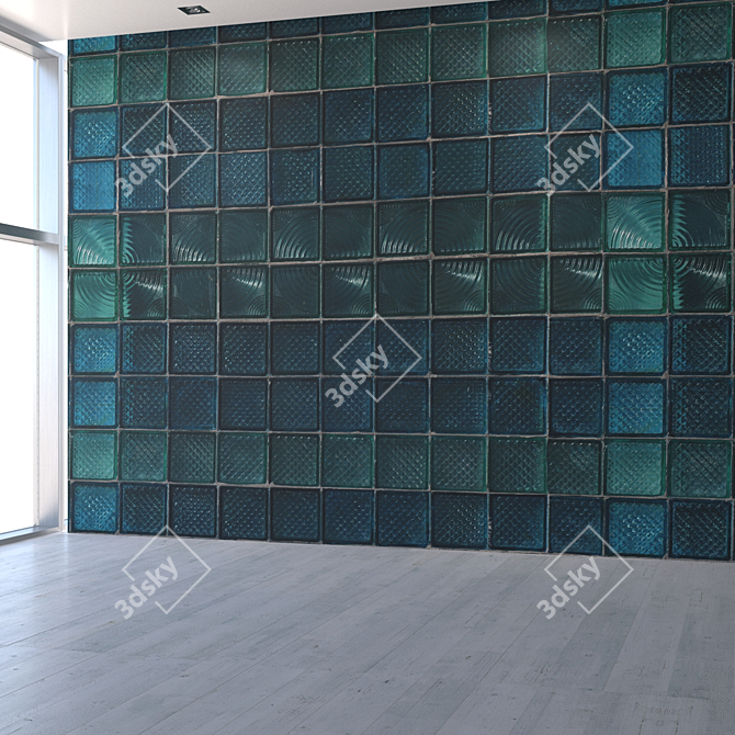 Seamless Glass Block Texture 3D model image 5