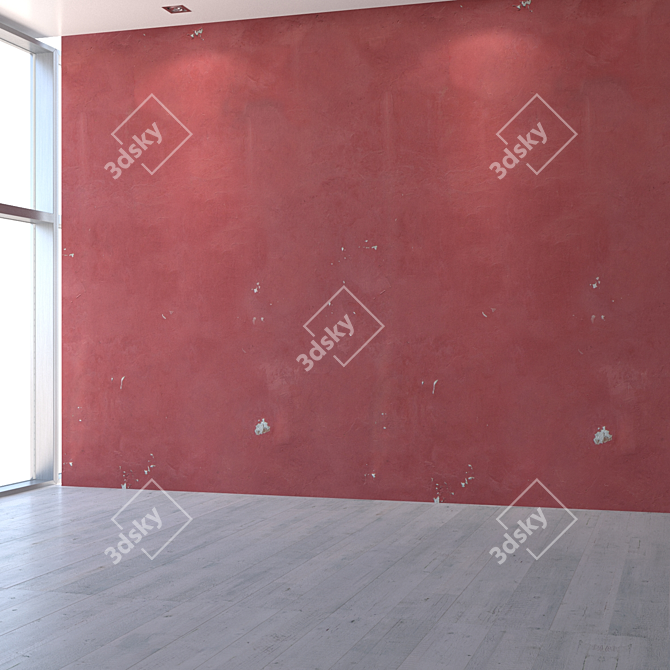 Seamless Old Plaster Texture 3D model image 5