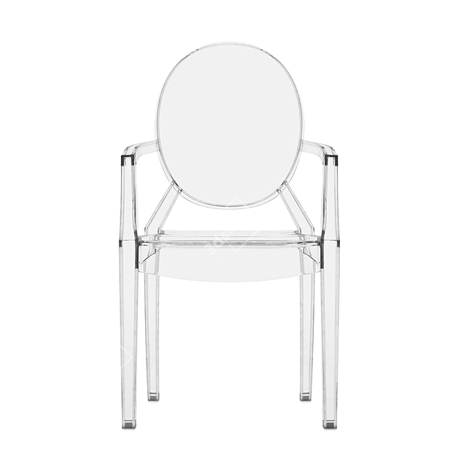 Anime Transparent Dining Chair: Sleek and Stylish 3D model image 2