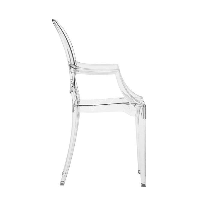 Anime Transparent Dining Chair: Sleek and Stylish 3D model image 3