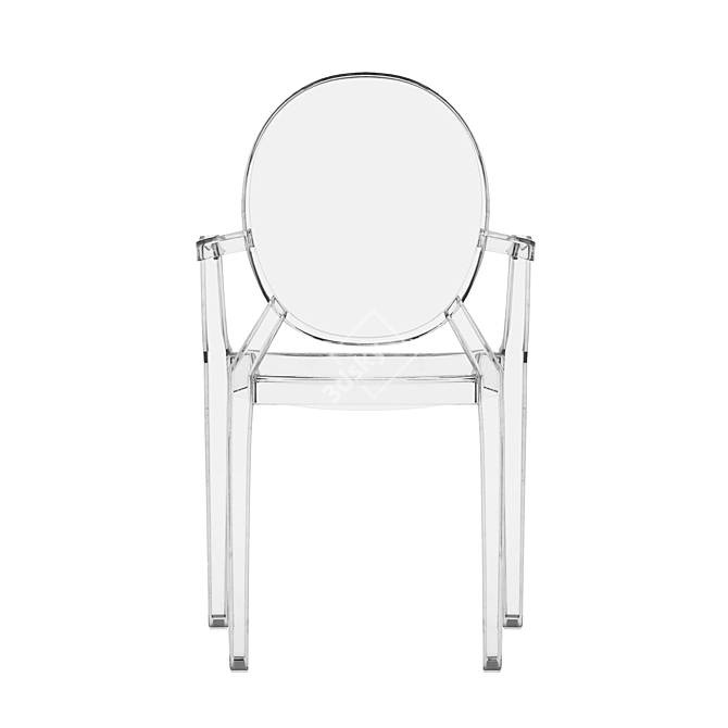 Anime Transparent Dining Chair: Sleek and Stylish 3D model image 4