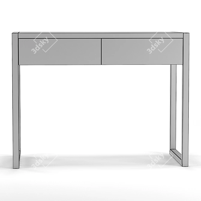 Modern Console Desk with Blum Drawers 3D model image 4