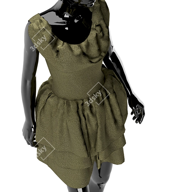 Elegant Fashion Showcase Dresses 3D model image 3