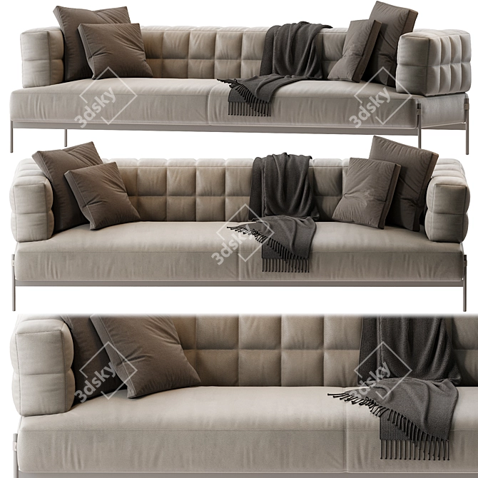 Sleek Aston Martin V220 Sofa 3D model image 1