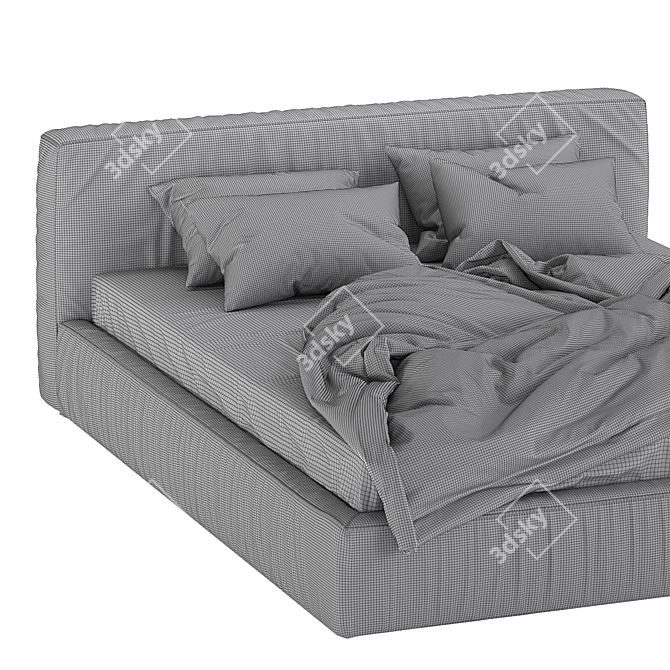 Streamlined Elegance: Jupiter Slim Bed 3D model image 5