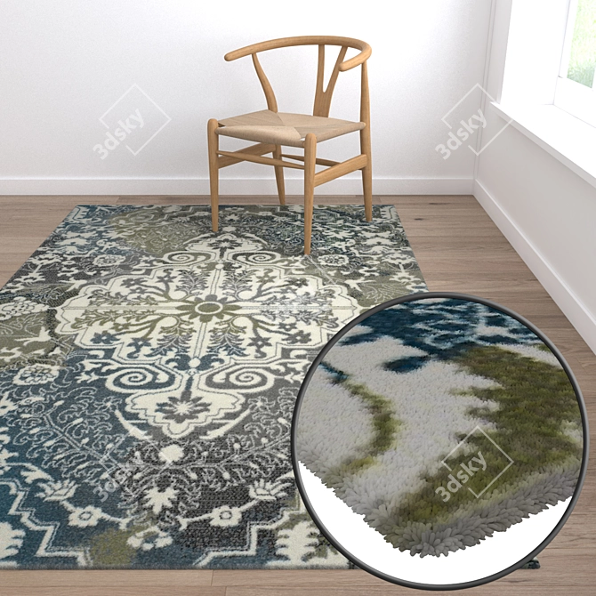Luxurious Carpet Set: High-Quality Textures & Versatile Designs 3D model image 5