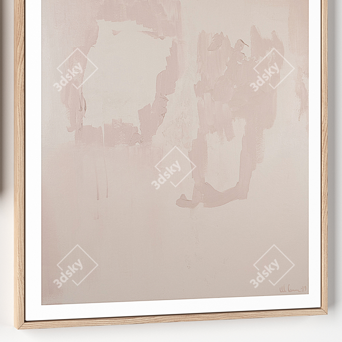 Framed Textured Paintings Collection 3D model image 3