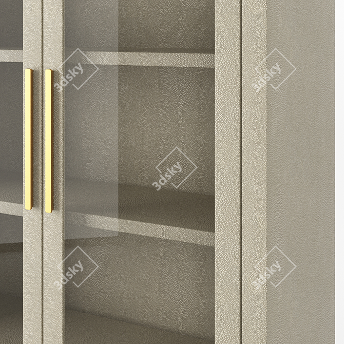 Elegant Glass Cabinet Restoration 3D model image 3