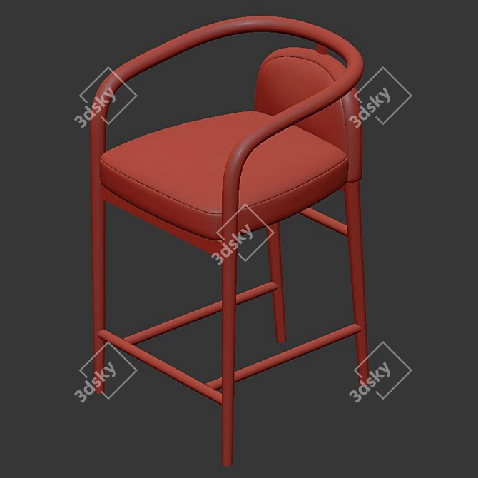 Elegant Essex Barstool 3D model image 4