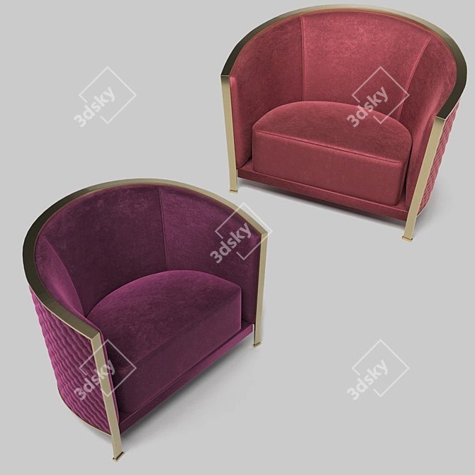 Elegant Armchair: Rugiano Vetrina 3D model image 2