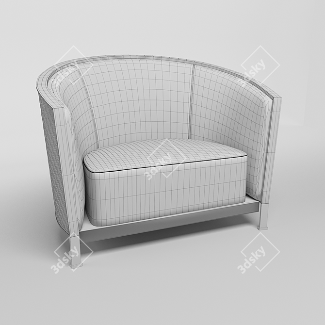 Elegant Armchair: Rugiano Vetrina 3D model image 4