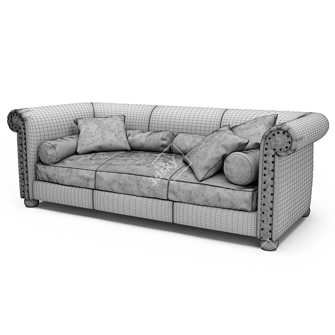 Luxury Designer Baxter Alfred Sofa 3D model image 4