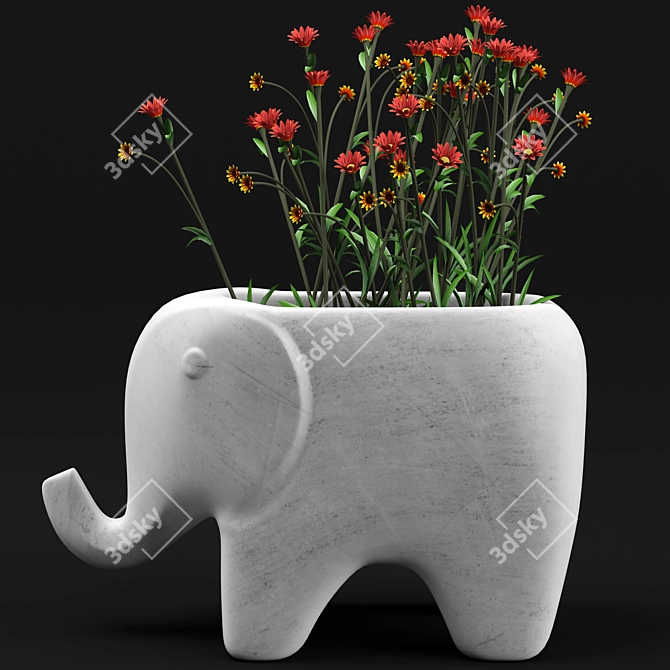 Adairs Home Republic Animal Vase: Elegant & Charming 3D model image 2