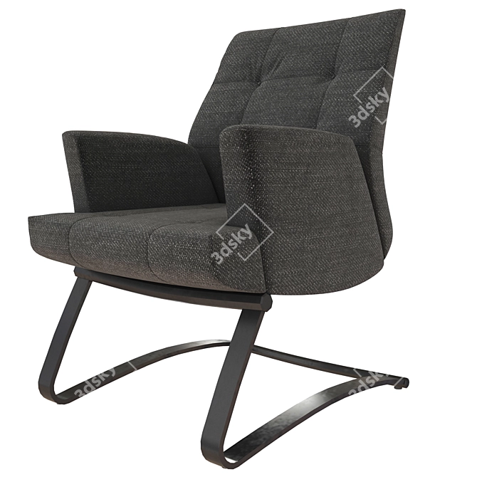 Cozy Contemporary Armchair 3D model image 3