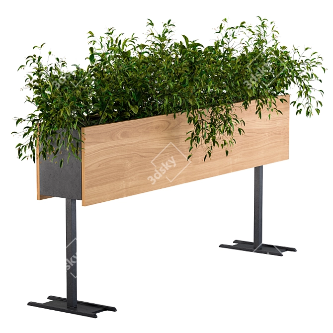 Metal Stand for Outdoor Plant Box 3D model image 1