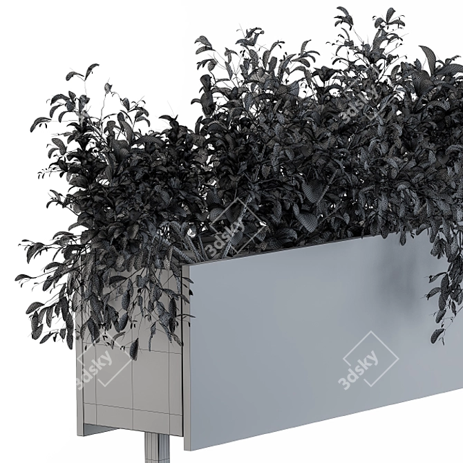 Metal Stand for Outdoor Plant Box 3D model image 5