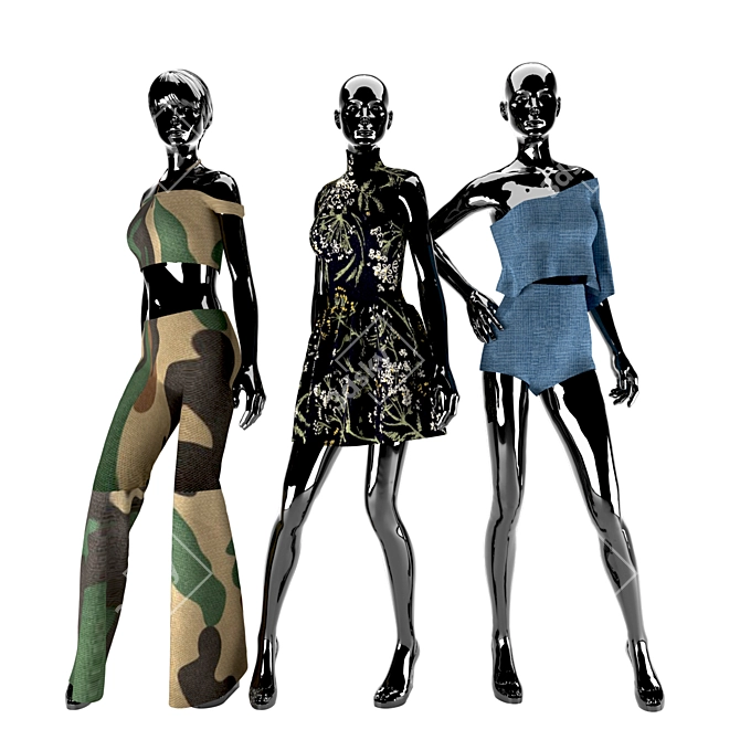 Showcase-ready 3D Dress Models 3D model image 1