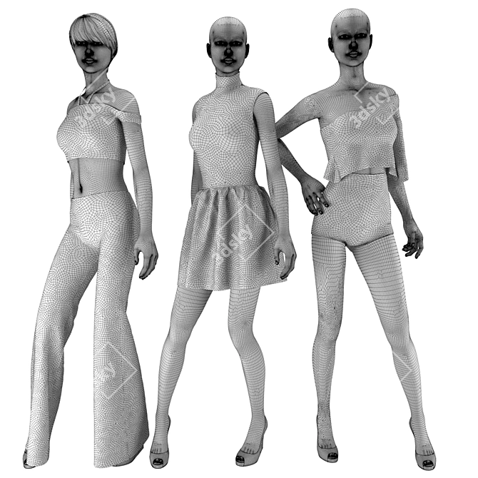 Showcase-ready 3D Dress Models 3D model image 5