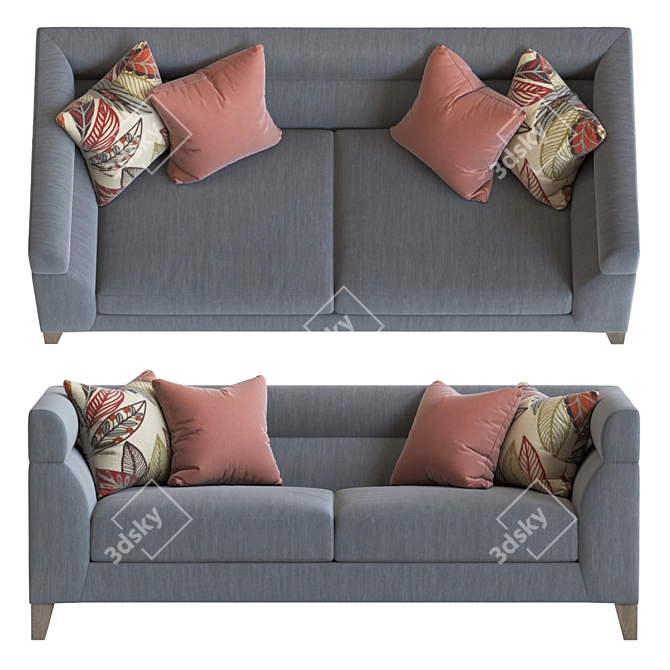 Boystown Sofa: Elegant American-made Seating 3D model image 1