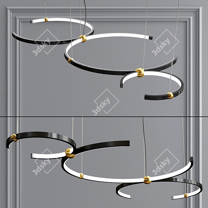 Modern LED Pendant Light 3D model image 1