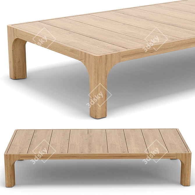 Modern Round Coffee Table 3D model image 1