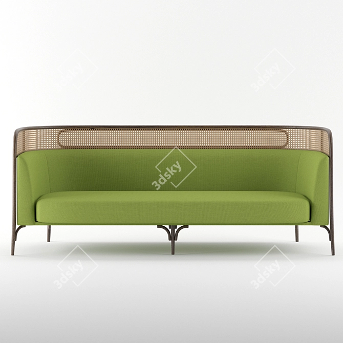 Targa Brass Feet Sofa 3D model image 2