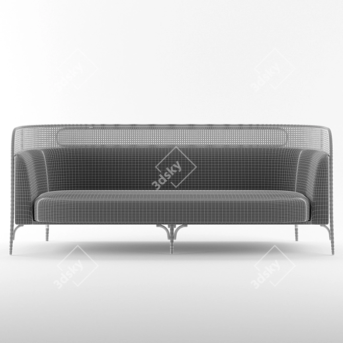 Targa Brass Feet Sofa 3D model image 4