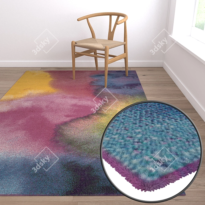 Luxury Carpets Set: High-Quality Textures, Multiple Variations 3D model image 5