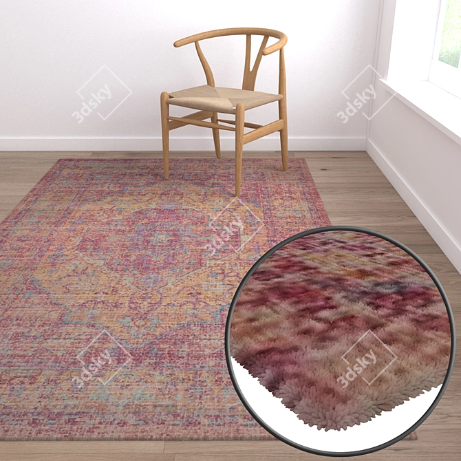 High-Quality Carpet Set - Variety of Textures 3D model image 5