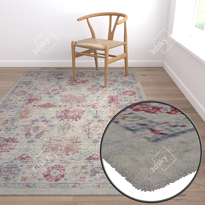 Luxury Carpets Set 3D model image 5
