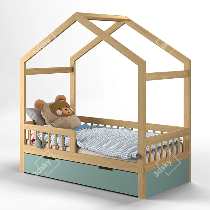 Title: Modern Crib-House for Stylish Nurseries 3D model image 1