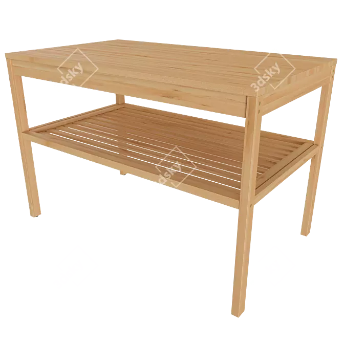 Sleek Nordkisa Shoe Bench 3D model image 1