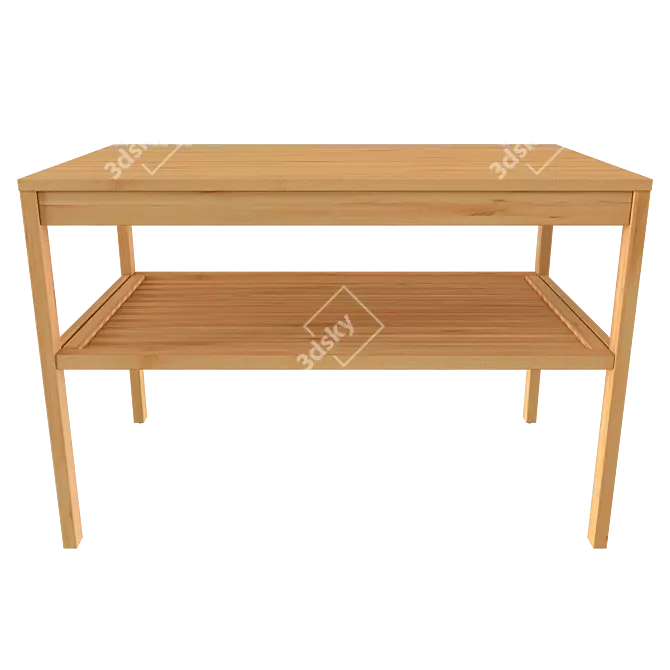 Sleek Nordkisa Shoe Bench 3D model image 2