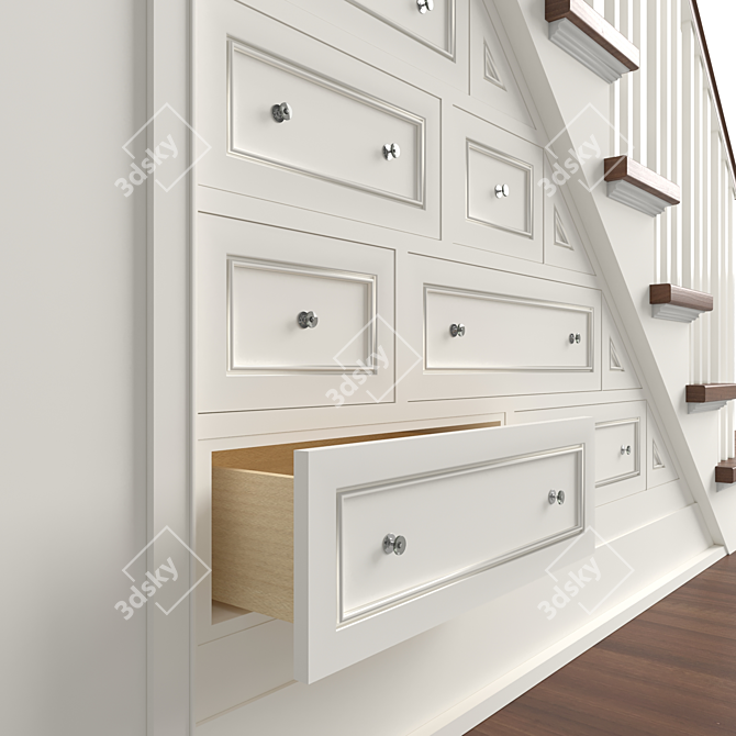 Elegant Spiral Staircase 3D model image 2