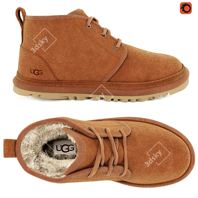 UGG Corona Renderer Shoe 3D model image 1