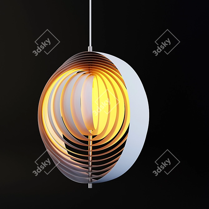 Title: Cosmorelax Ursula Steel Pendant Lamp 3D model image 2