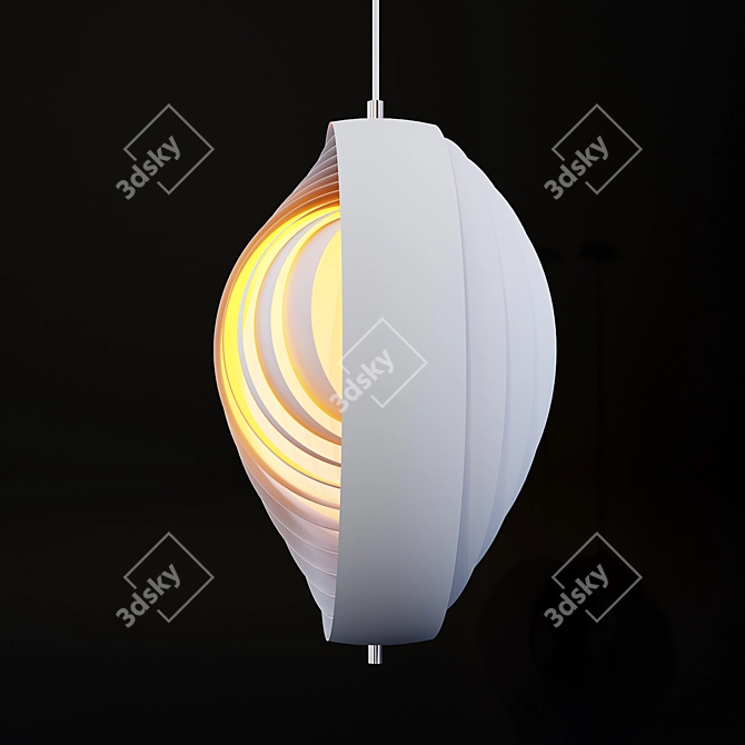 Title: Cosmorelax Ursula Steel Pendant Lamp 3D model image 3