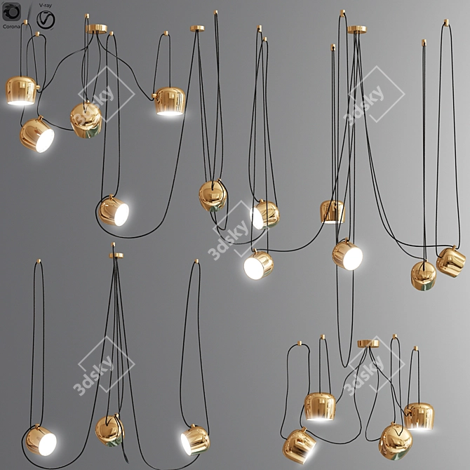 Golden Aim Lighting Set 3D model image 1